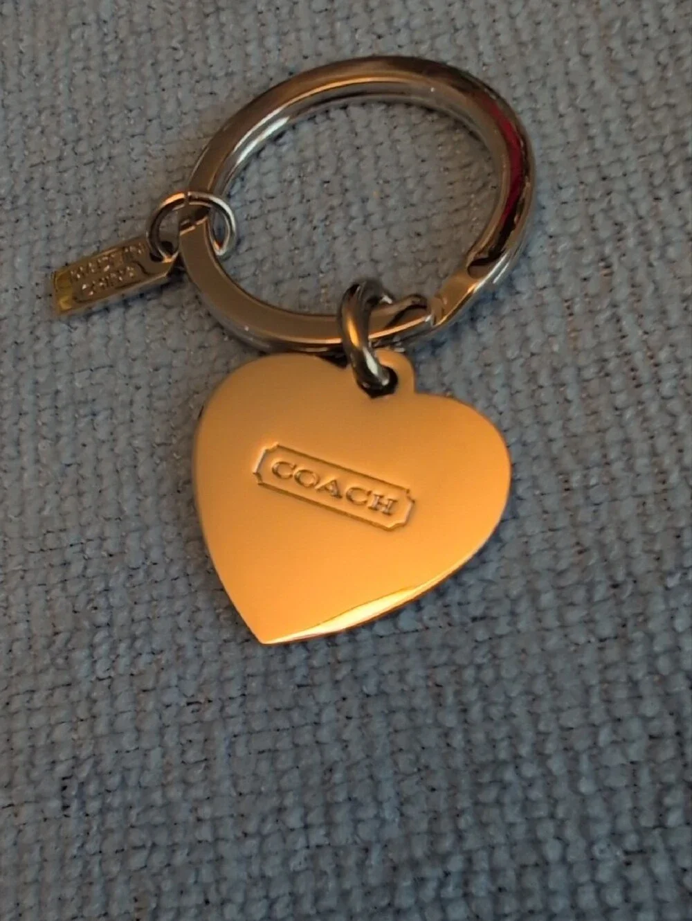 Coach Poppy Heart Key Chain Bag Charm